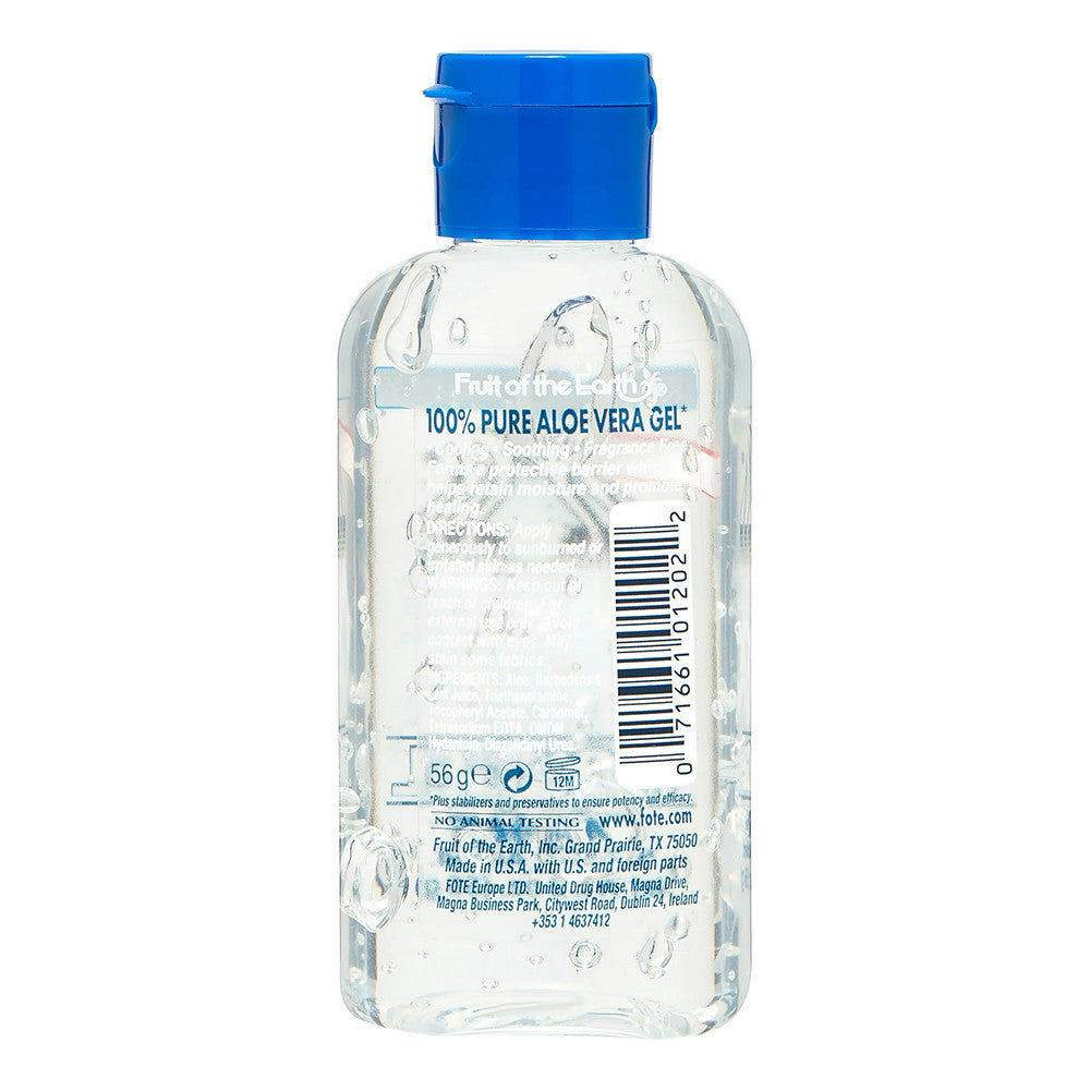 Fruit Of The Earth Aloe Vera 100% Gel, Moisturizing Therapy For Dry Or Irritated Skin - 2 Oz