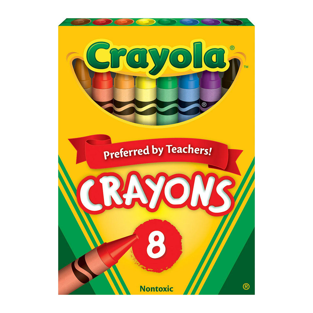 Crayola Classic Color Nontoxic Crayons Assorted, Preferred By Teacher With Hang Tab, 8 Ea