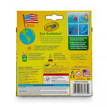 Crayola Washable Window Markers, 8 Ea