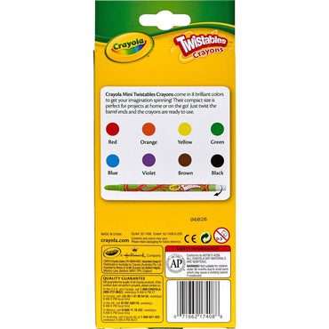 Crayola Twistable Crayola Crayons, Non Toxic, 8 Ea