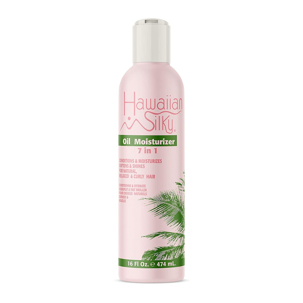 Hawaiian Silky Oil Moisturizer 7 In 1 Conditions and Moisturizes Curly Hair 16Oz (474ml)