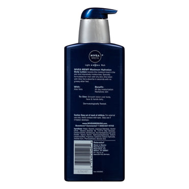Nivea Men Maximum Hydration 3 in 1 Nourishing Lotion, 16.9 Oz