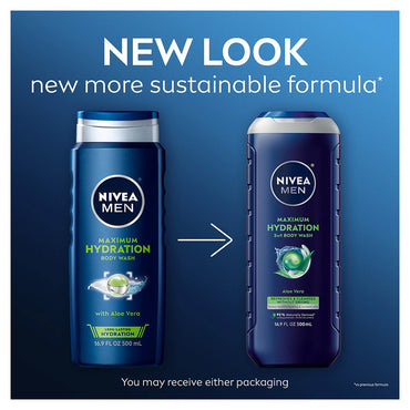 Nivea Men Maximum Hydration 3-In-1 Body Wash - 16.9 Oz