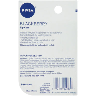 Nivea Lip Care Blackberry, 0.17 Oz
