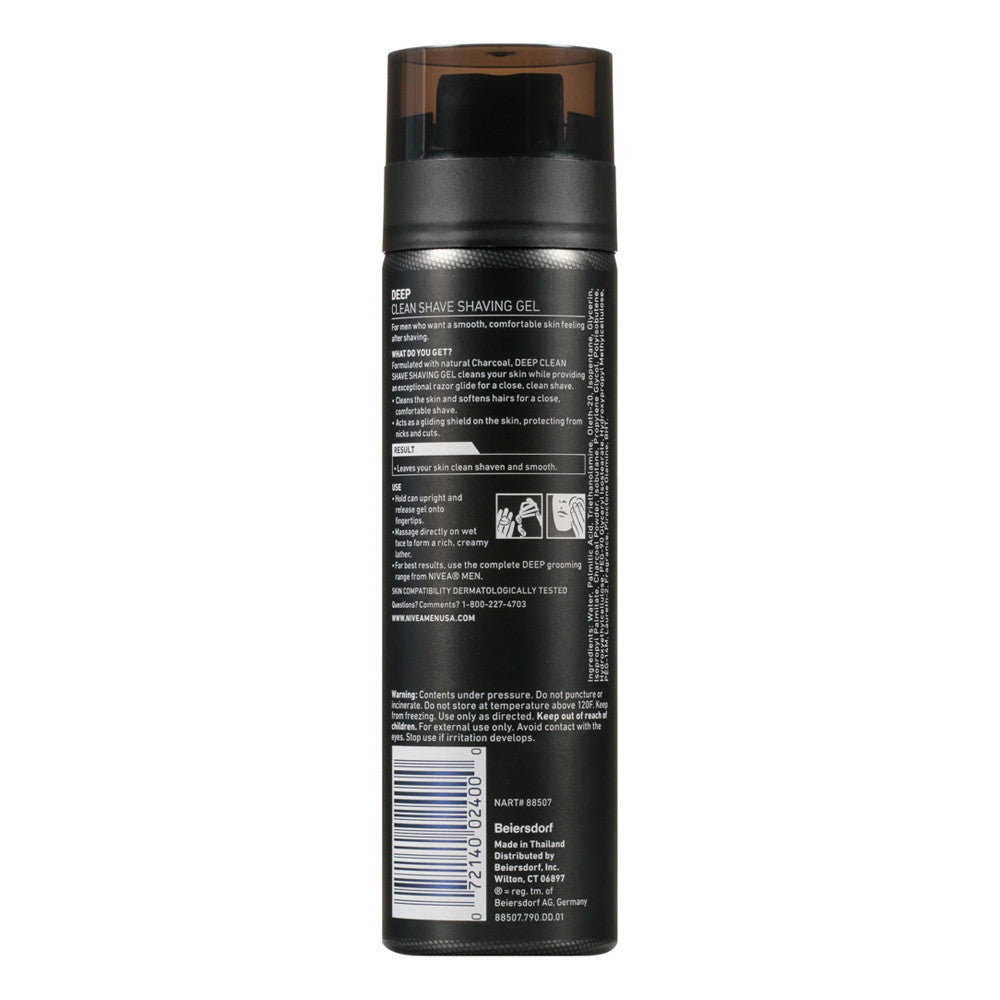 Nivea Men Deep Clean Shave Shaving Gel, 7 Oz