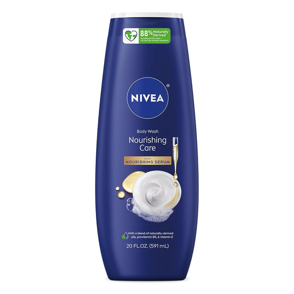 Nivea Nourishing Care Body Wash with Nourishing Serum Moisturizing Body Wash for Women Enriched with Provitamin B5 and Vitamin E 20Oz (591ml)