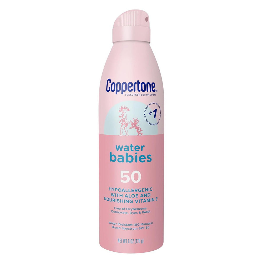 Coppertone SPF 50 Water Babies Sunscreen Spray 6Oz (170g)