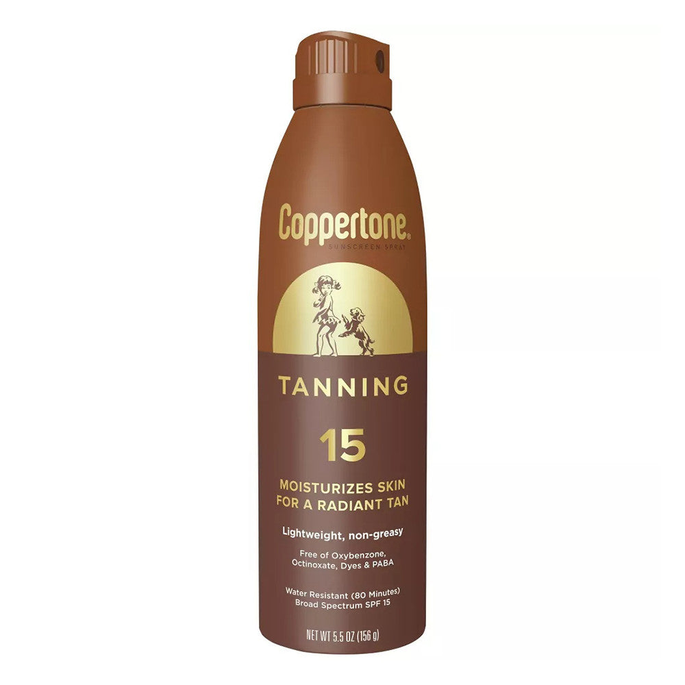 Coppertone Tanning Sunscreen Spray Spf 15, 5.5 Oz