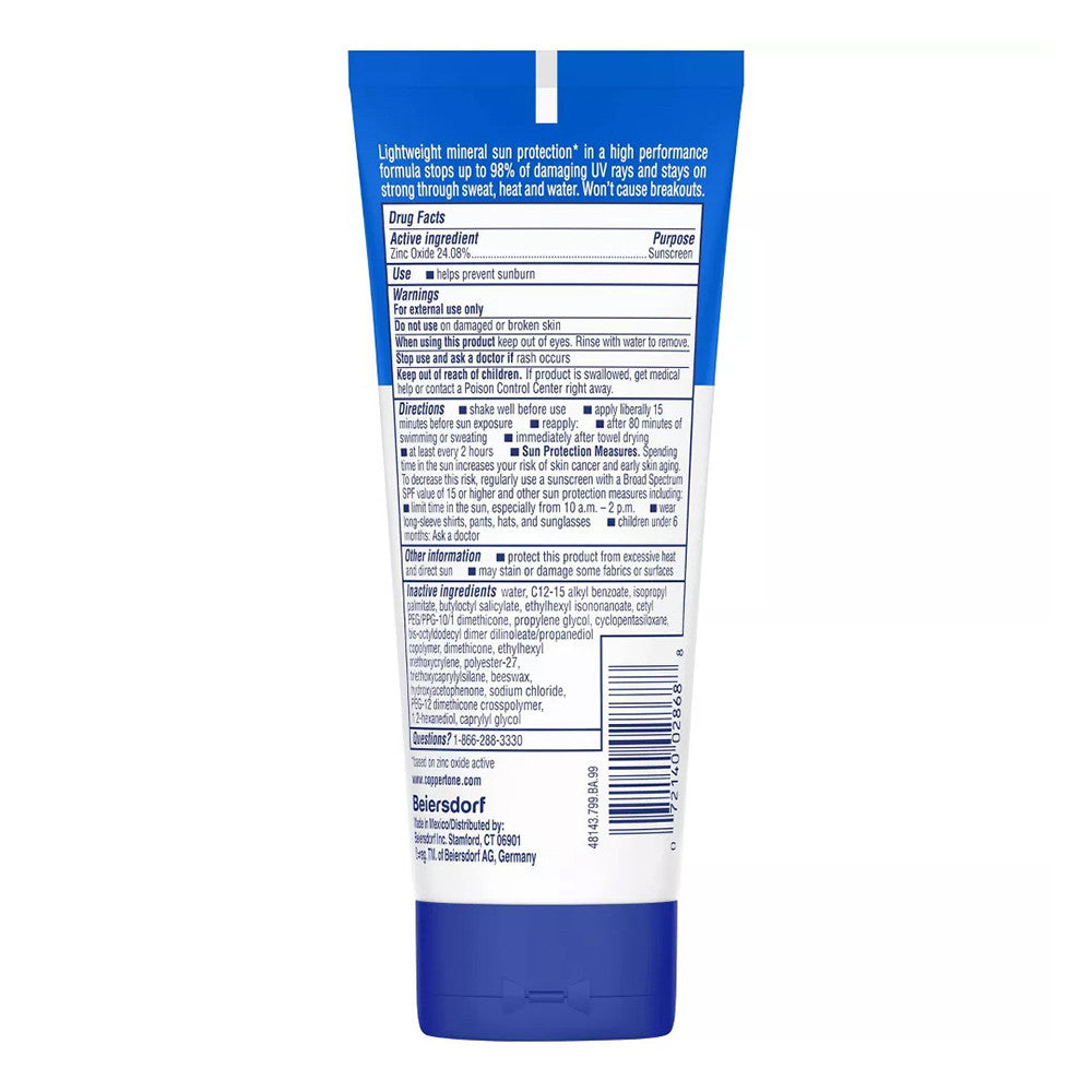 Coppertone Sport Mineral Sunscreen Face Lotion Spf 50, 2.5 Oz