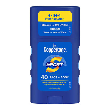 Coppertone Sport Sunscreen Stick SPF 40, 1.5 Oz