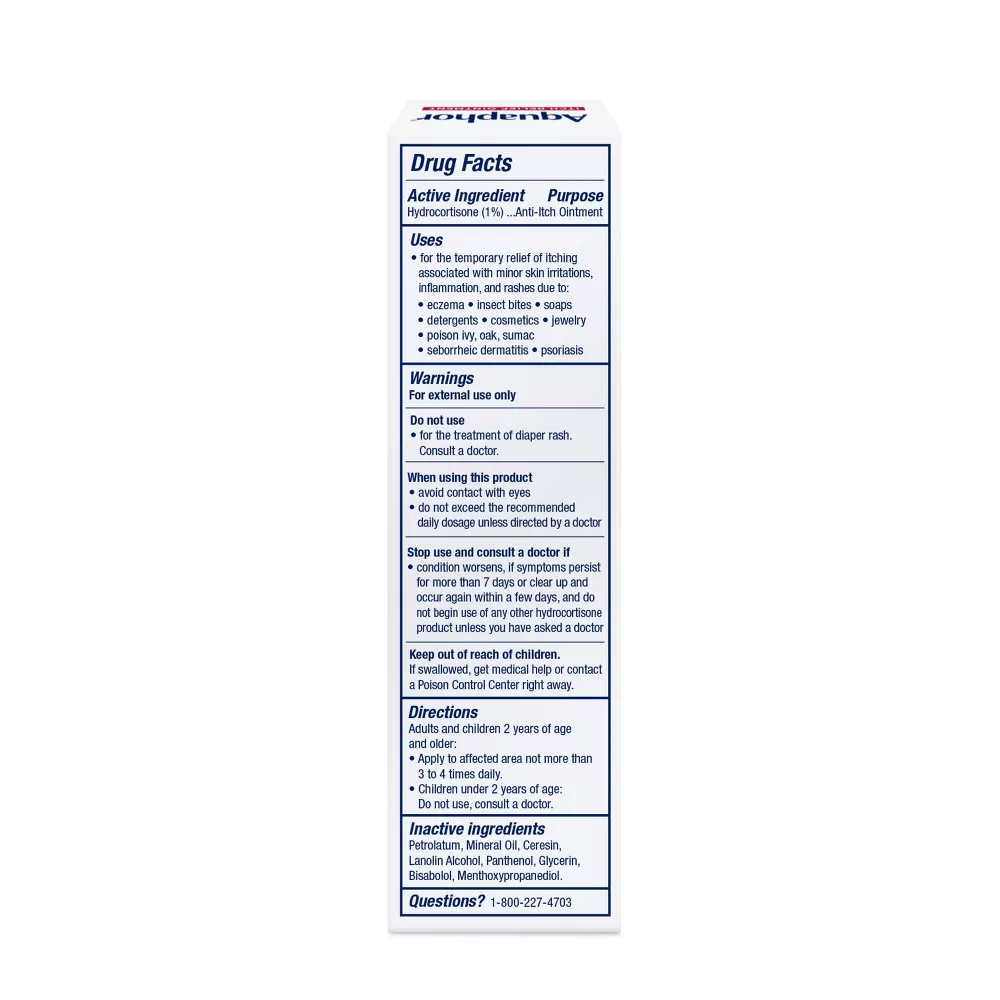 Aquaphor Itch Relief Ointment, 1% Hydrocortisone, 1 Oz