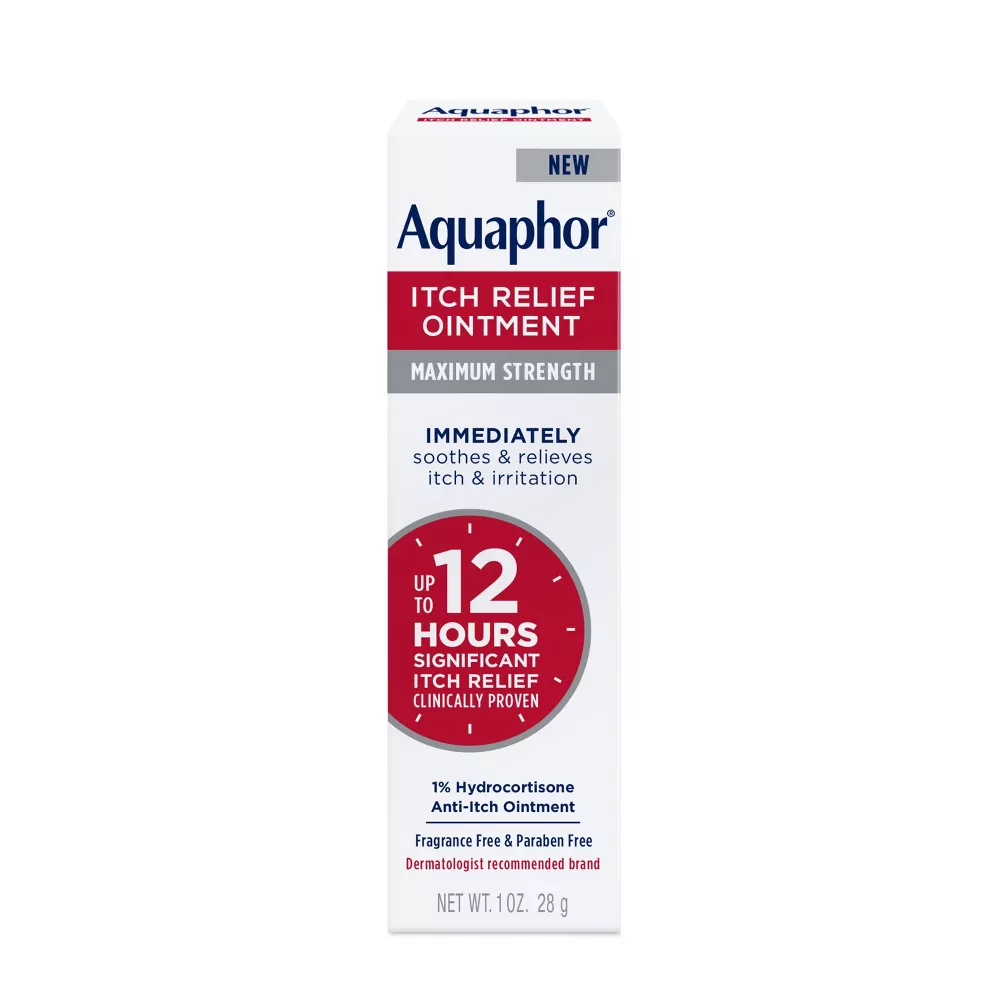 Aquaphor Itch Relief Ointment, 1% Hydrocortisone, 1 Oz