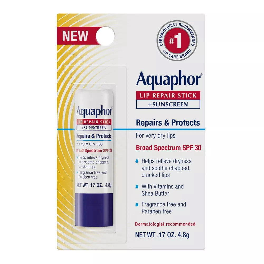 Aquaphor Lip Protectant + SPF 30 Lip Balm, 0.17 Oz