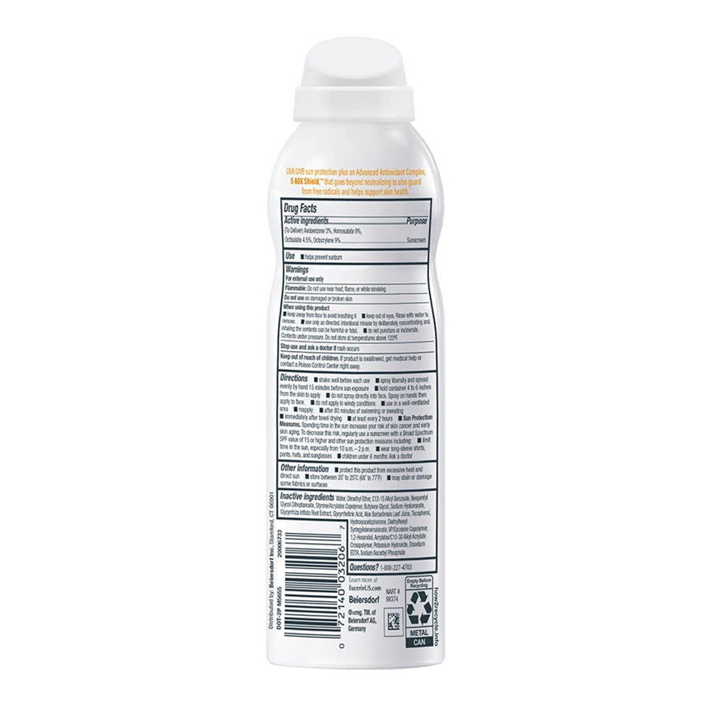 Eucerin Advanced Hydration Sunscreen Spray, Spf 50, 6 Oz