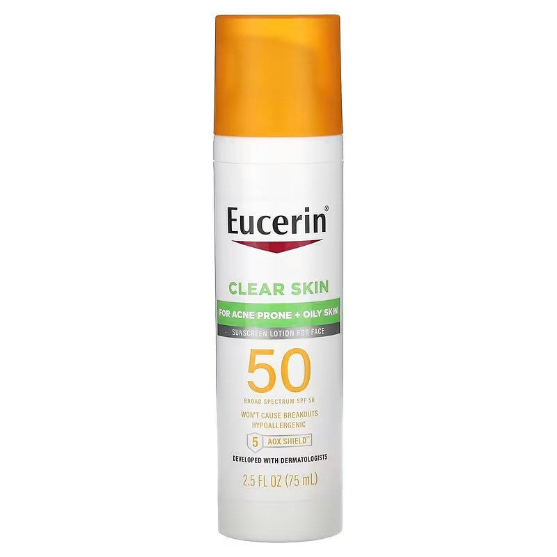 Eucerin Oil Control SPF 50 Sunscreen Lotion for Face, 2.5 Oz