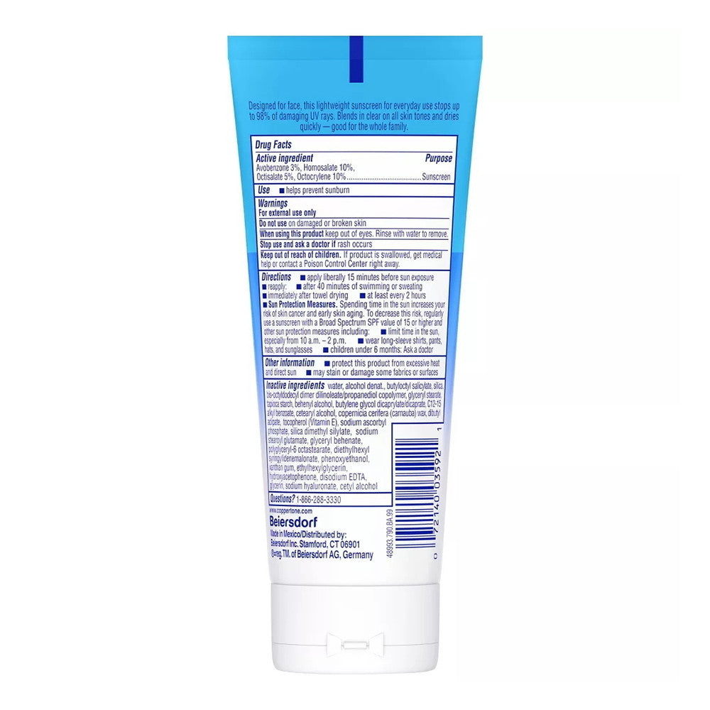 Coppertone Complete Face Sunscreen Lotion SPF 45, 2.5 Oz