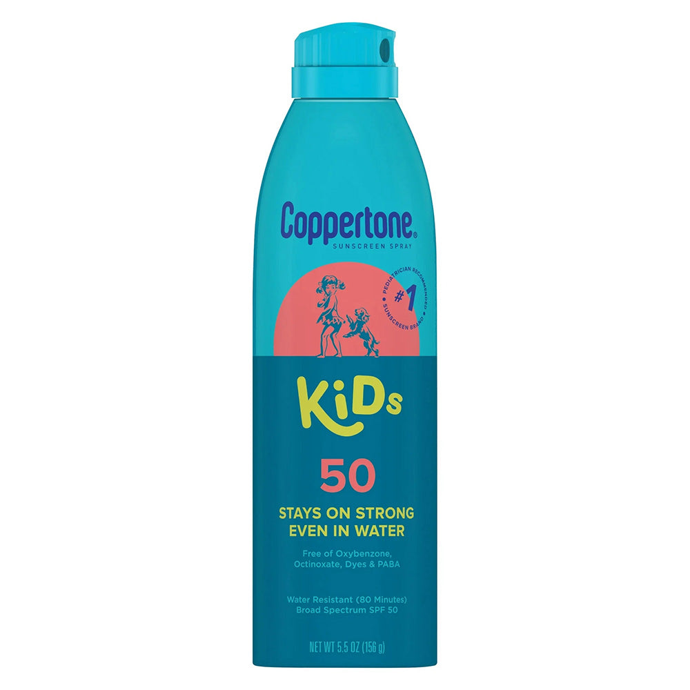 Coppertone Kids SPF 50 Water Resistant Sunscreen Spray 5.5Oz (156g)
