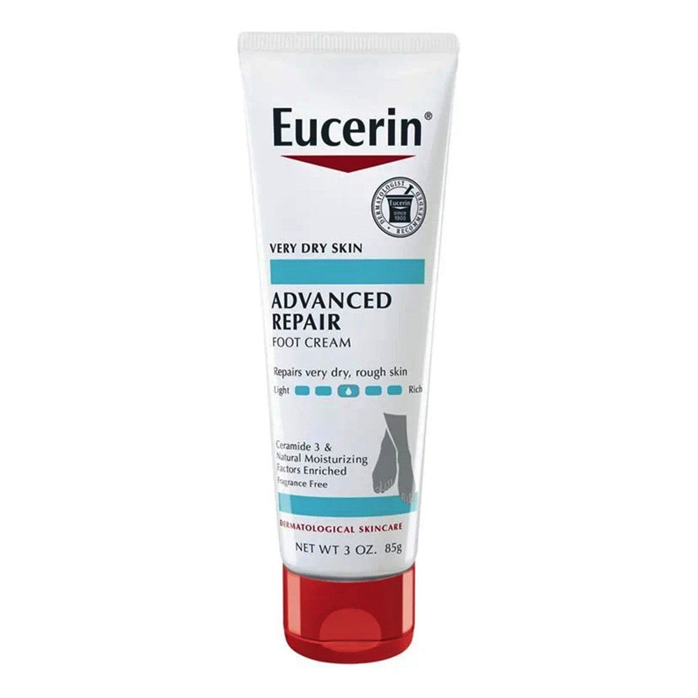 Eucerin Intensive Repair Foot Cream, Fragrance Free, 3 Oz