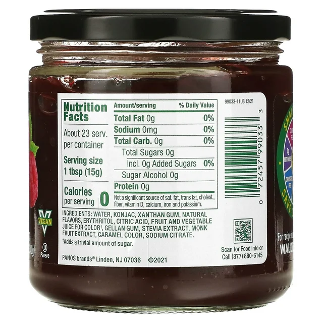 Walden Farms Strawberry Fruit Spread, Natural Flavored, Sugar Free, 12 Oz