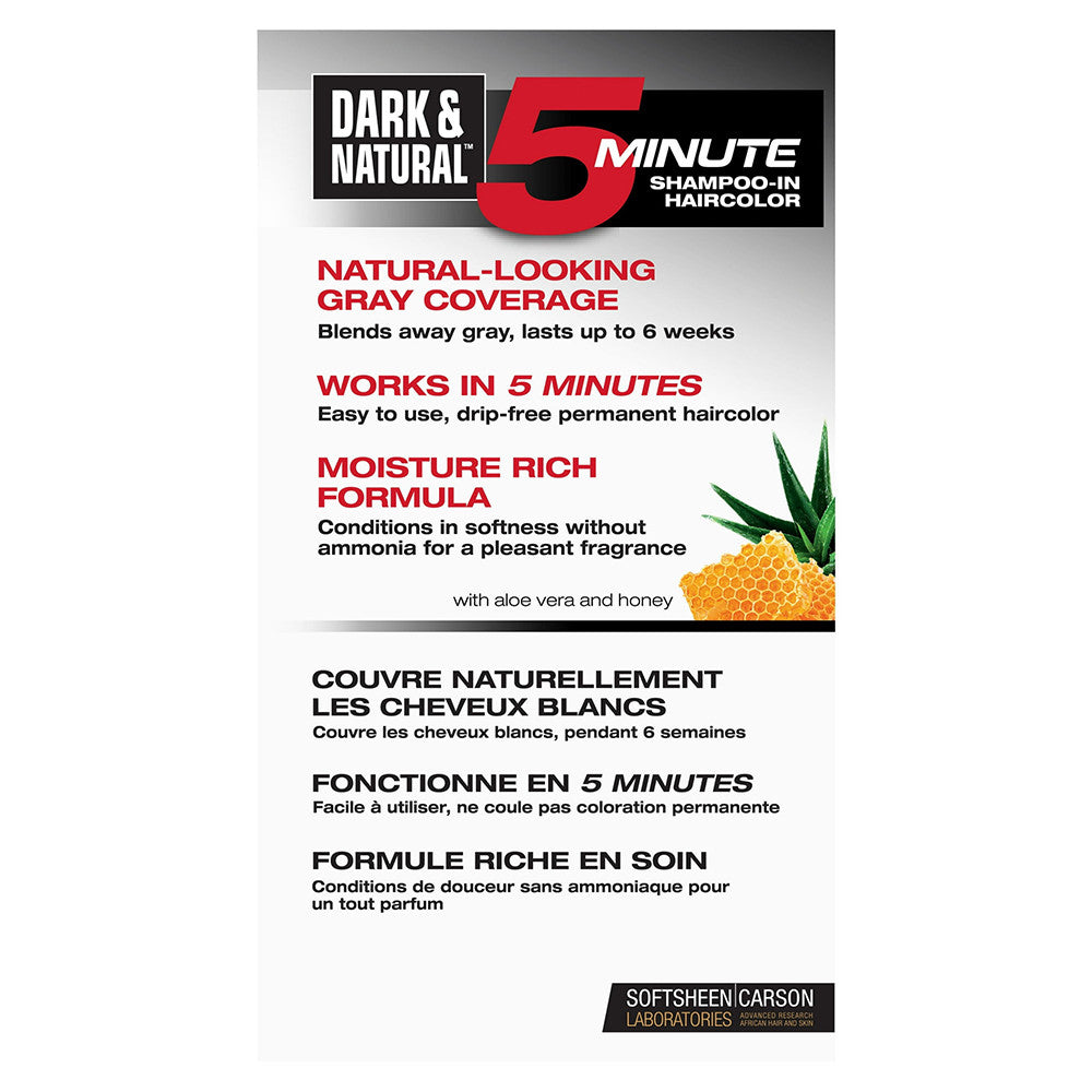 Soft sheen Carson Dark And Natural Mens Permanent 5 Minute Hair Color Kit, Natural Black - 1 Ea