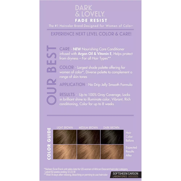 Softsheen Carson Dark And Lovely Hair Color, Permanent Long-Lasting True-To-Tone Colour Honey Blonde # Kit
