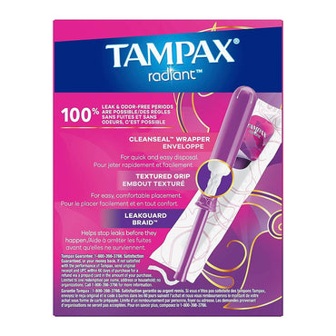 Tampax Radiant Tampons Super Plus Absorbency, Unscented, 14 Ea