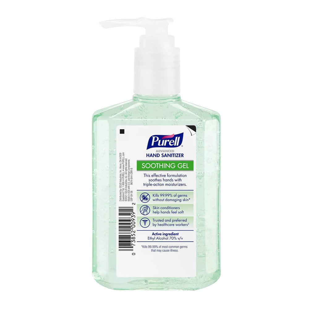 Purell Advanced Hand Sanitizer, Soothing Gel, 8 Oz