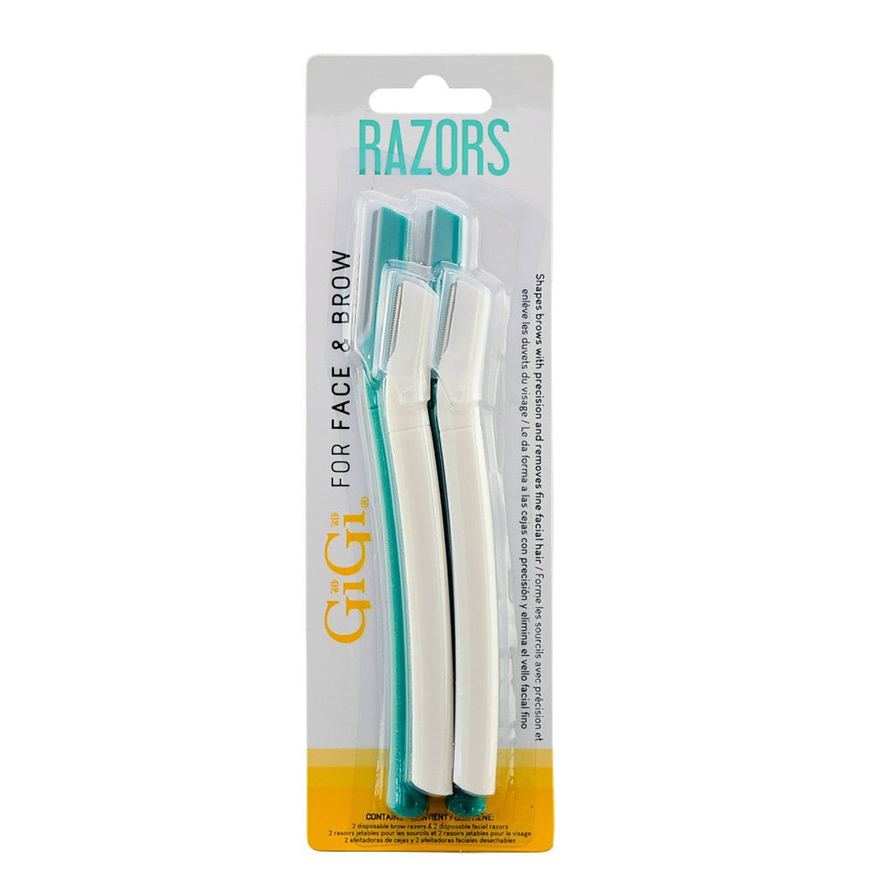 Gigi Face and Brow Razors, 4 Ea