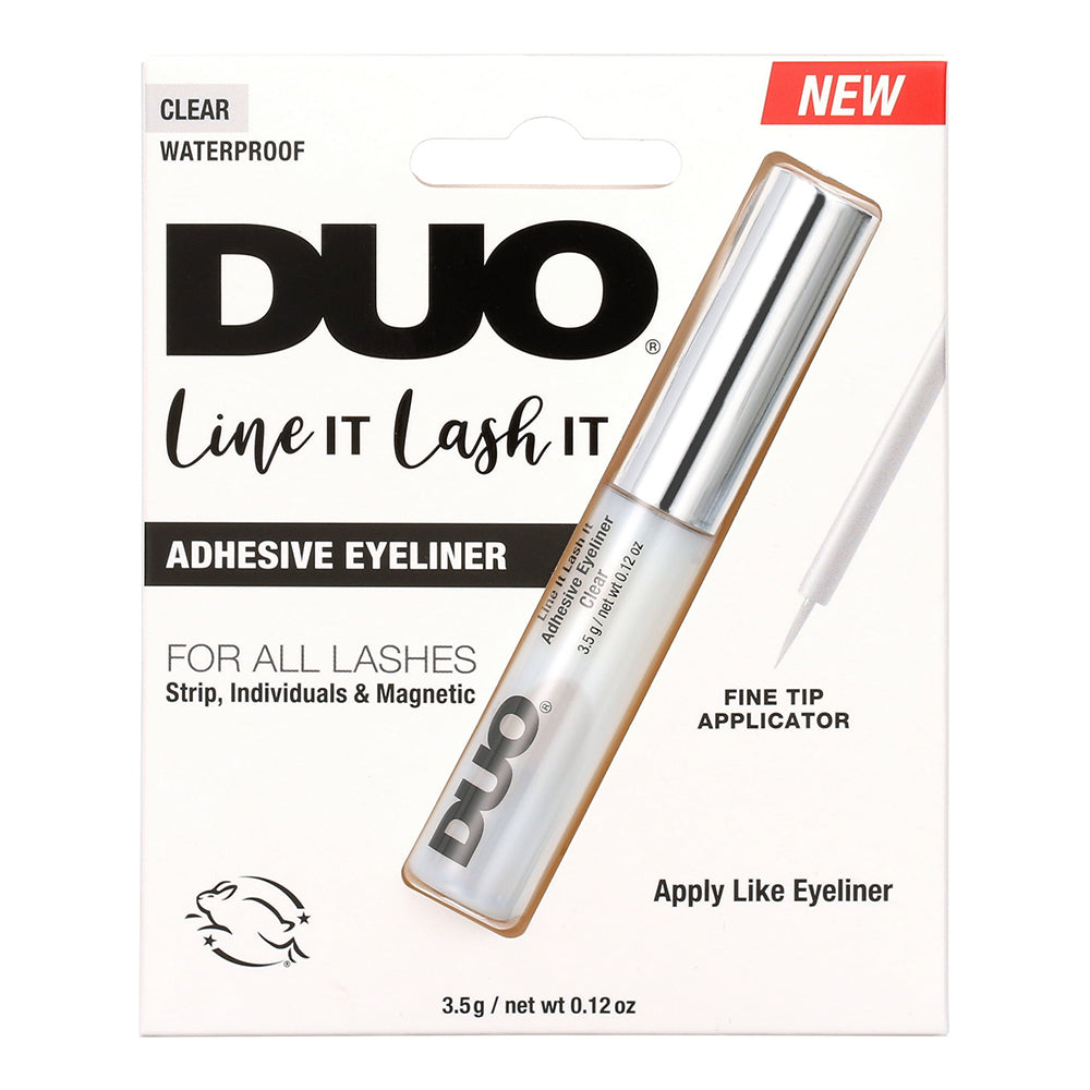 DUO Line It Lash It Liquid Adhesive Eyeliner Clear for Easy Lash Application 0.12Oz (3.5g)
