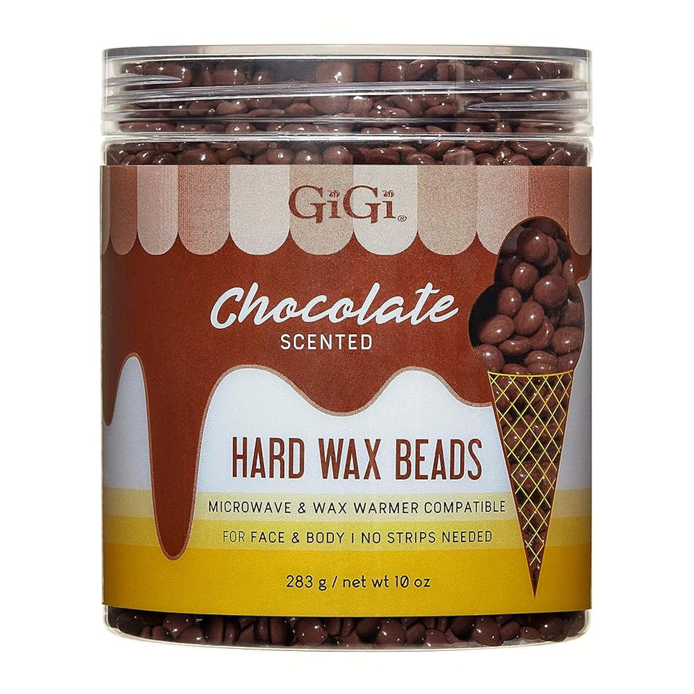 Gigi Hard Wax Beads for Hair Removal Chocolate Scented 10Oz (283g)