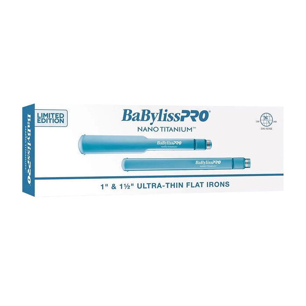 Babyliss Pro Nano Titanium Ultra-Thin Flat Irons 1 Inch and 1-1/2 Inch Combo, 1 Ea