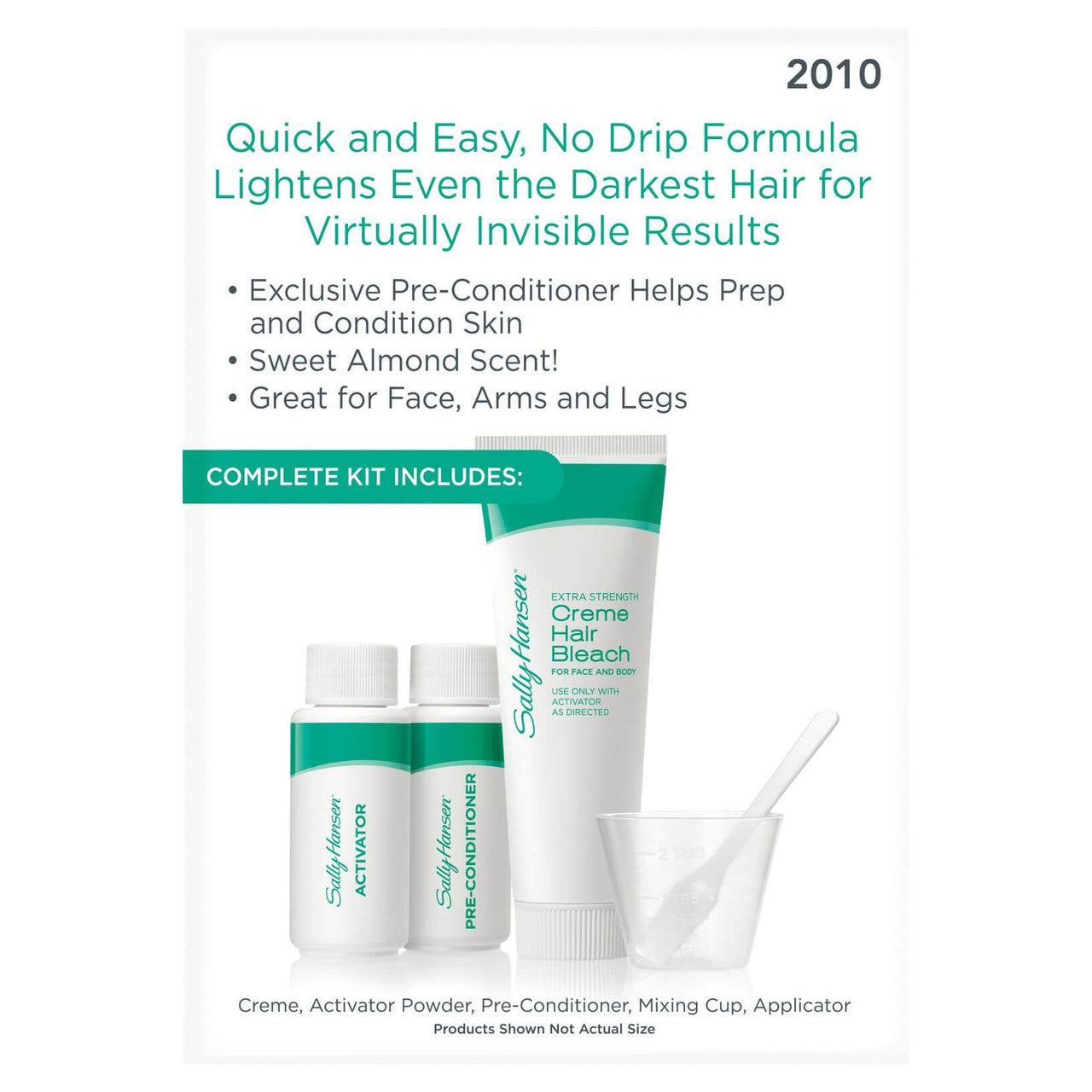 Sally Hansen Extra Strength Creme Hair Bleach For Face, Arms And Legs, Kit