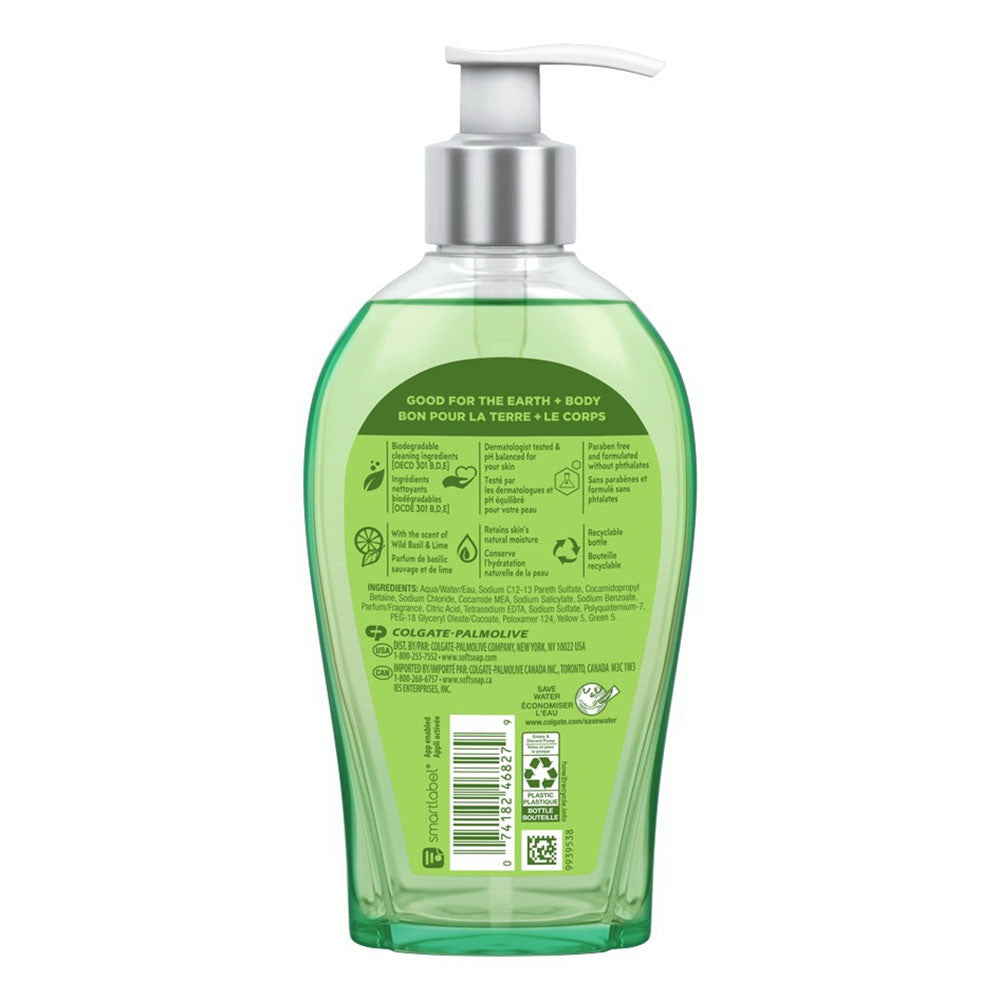 Softsoap Liquid Hand Soap Pump, Wild Basil and Lime, 13 Oz