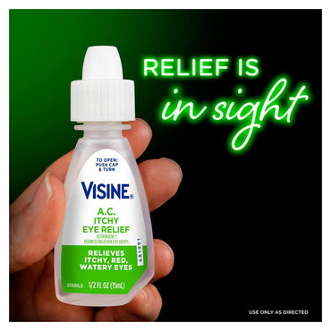 Visine A.C. Astringent Redness Reliever Eye Drops - 0.5 Oz (15 Ml)