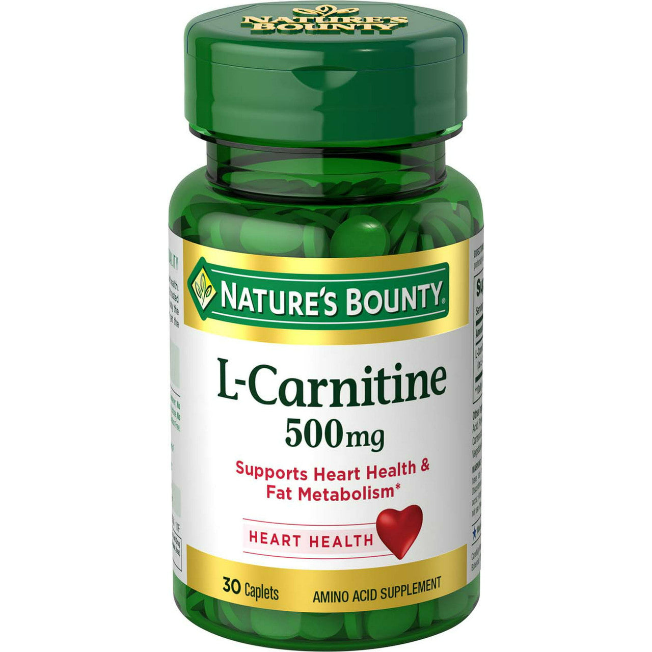 Natures Bounty L-Carnitine 500 Mg Dietary Supplement Tablets, 30 Ea