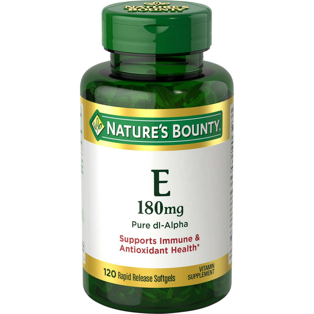 Natures Bounty Vitamin E 400 Iu Pure Dl-Alpha Softgels, 120 Ea