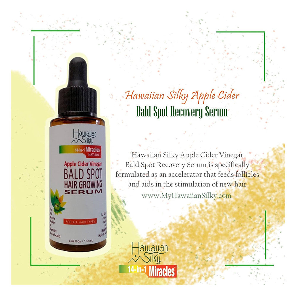 Hawaiian Silky 14 In 1 Miracle Apple Cider Vinegar Bald Spot Recovery Serum, 1.76 Oz