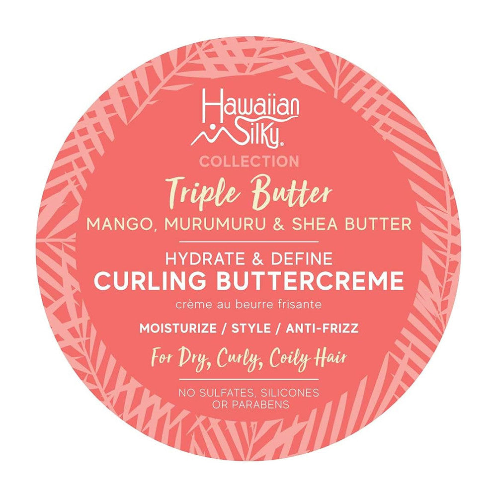 Hawaiian Silky Triple Butter Hydrate and Define Curling Butter Creme, 12 Oz