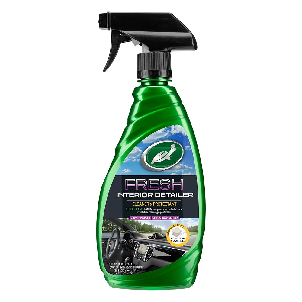 Turtle Wax Fresh Interior Detailer Multi Surface Cleaner and Protectant Leaves Surface Dust Free Non Greasy and UV Protected Spray 16Oz (473ml)