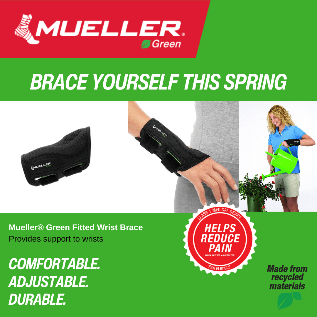 Fitted Wrist by Mueller Green Brace Small or Medium, Left Black, 1 Ea