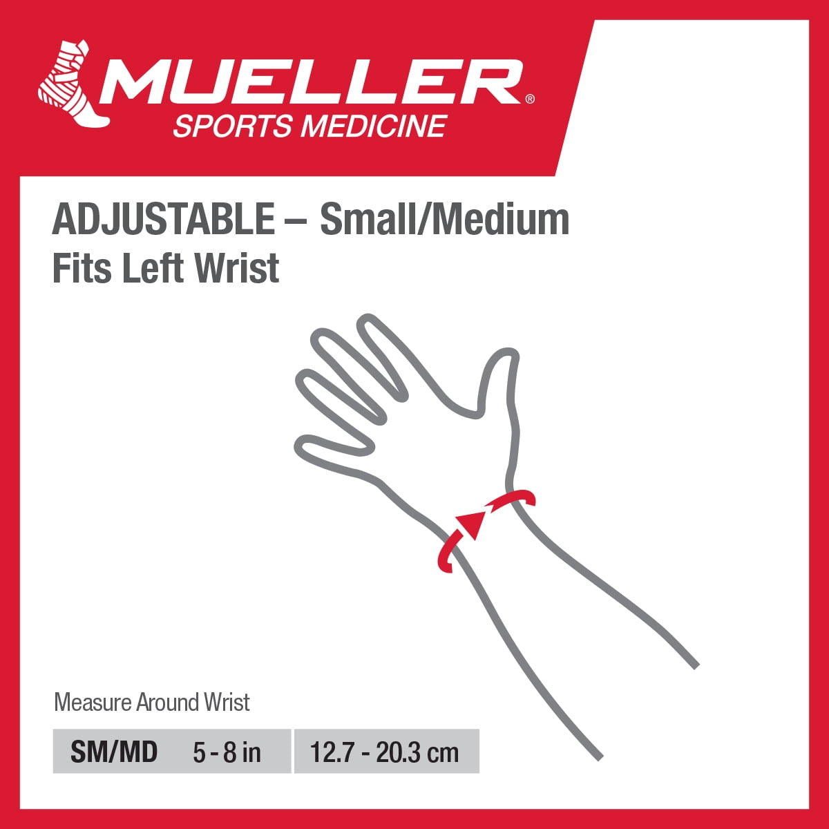 Fitted Wrist by Mueller Green Brace Small or Medium, Left Black, 1 Ea
