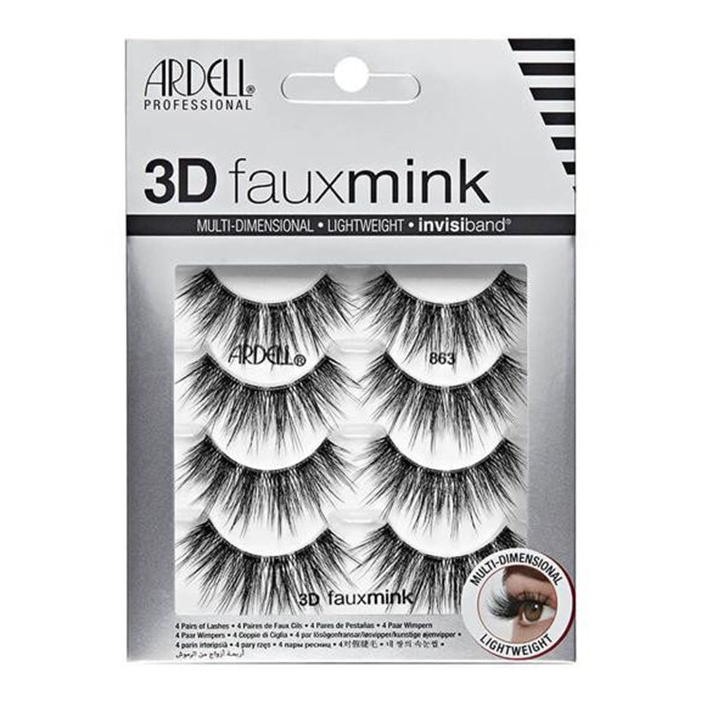 Ardell Strip Eye Lashes 3D Faux Mink #863 1Ea