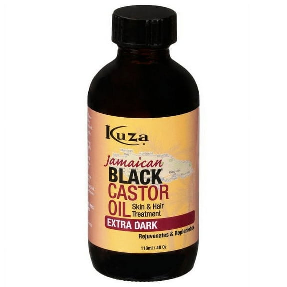 Kuza Jamaican Black Castor Oil Extra Dark for Hair Growth Strength and Moisture 4Oz (118ml)