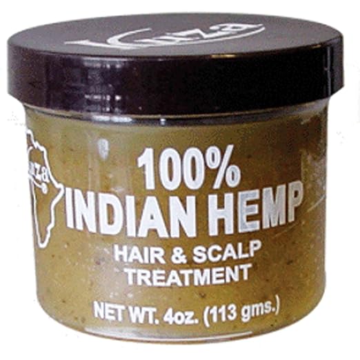 Kuza Indian Hemp Hair and Scalp Treatment for Dry Scalp Breakage and Healthy Growth 4Oz (113g)