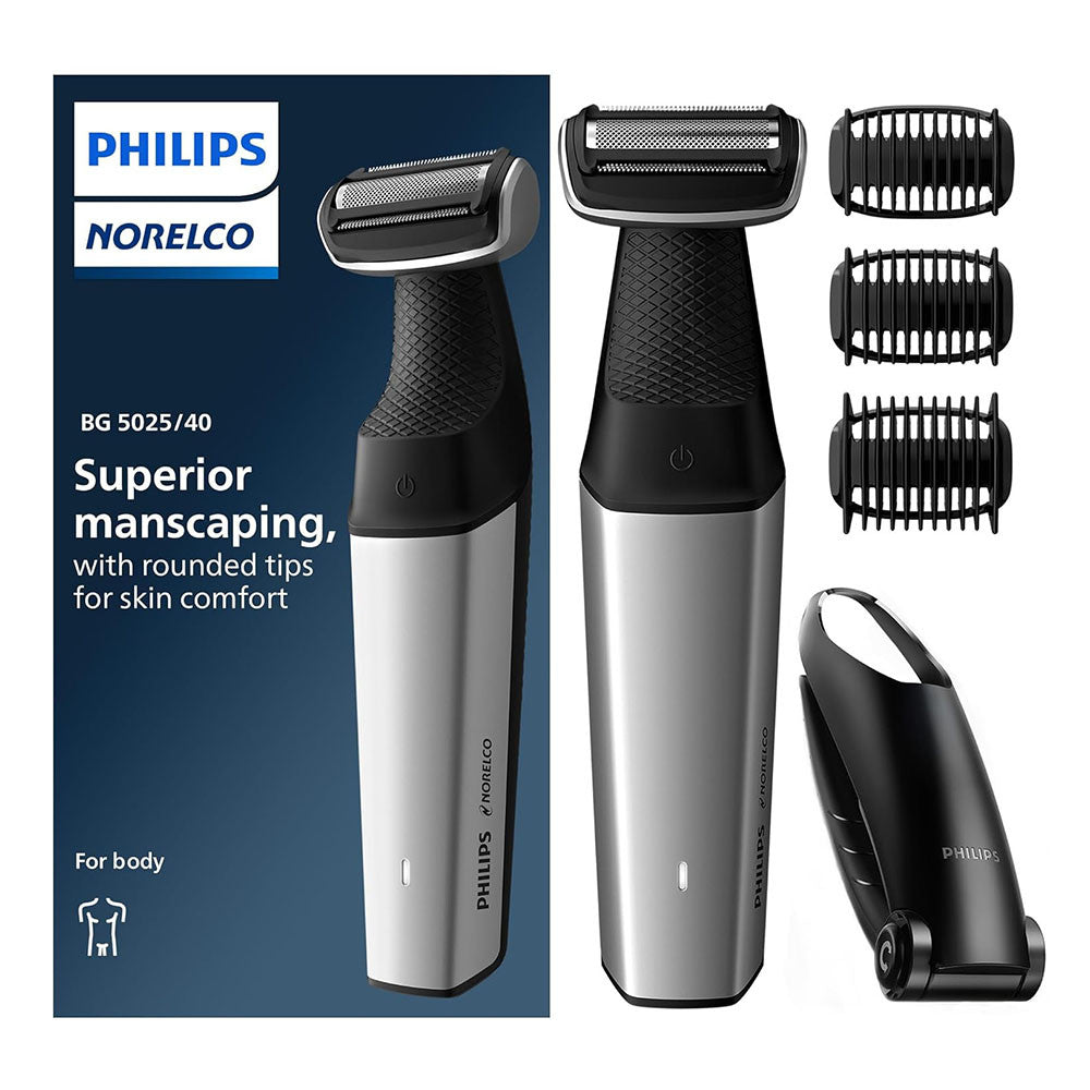 Philips Norelco Bodygroom Series 5000 Mens Rechargeable Trimmer BG5025/40, 1 Ea