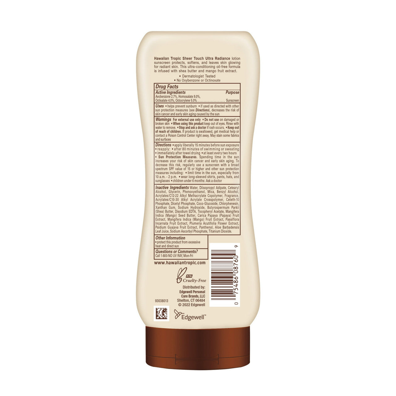 Hawaiian Tropic Sheer Touch Sunscreen Lotion, SPF 50, 8 Oz