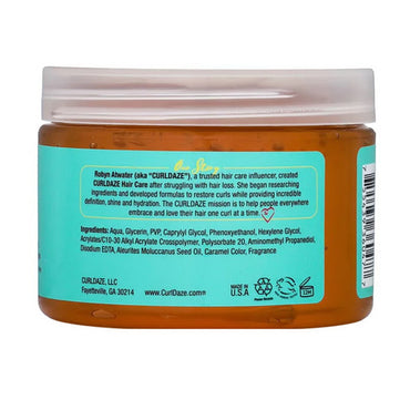 Curldaze Glossy Shine Gel with Kukui Oil, 12 Oz