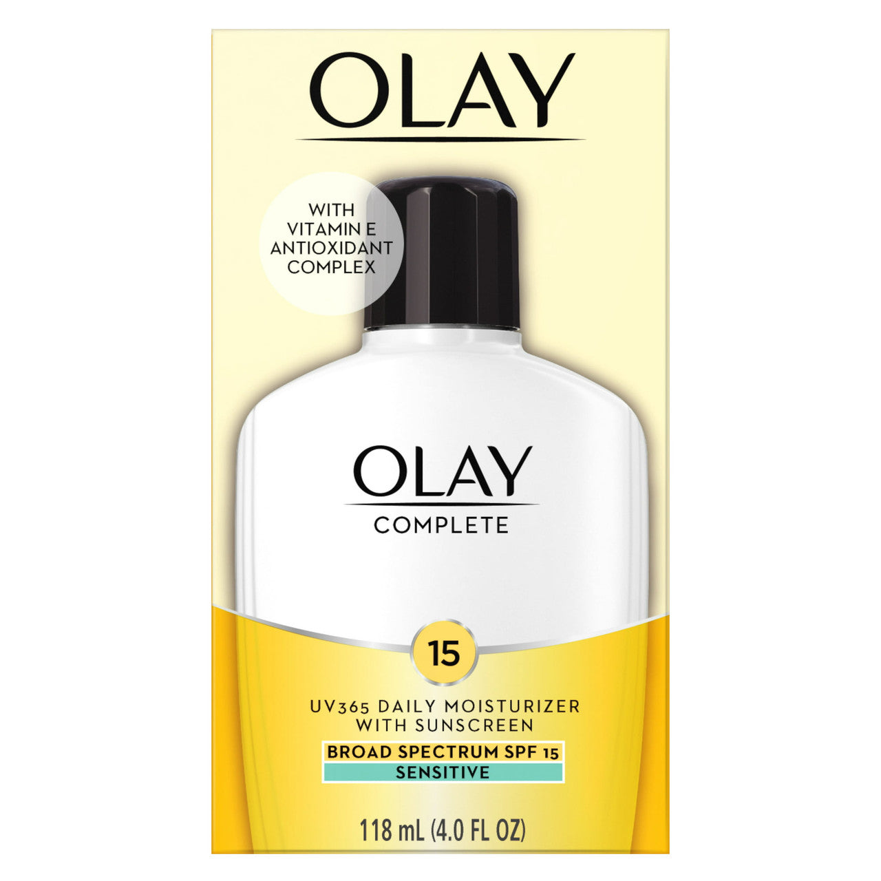 Olay Complete All Day Uv Moisturizer With Vitamins E And B3 For Sensitive Skin, Spf 15 - 4 Oz (118 Ml)