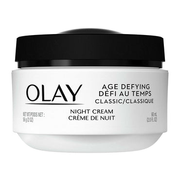 Olay Age Defying Night Cream Reduce Lines And Wrinkles, Classic, 2 Oz