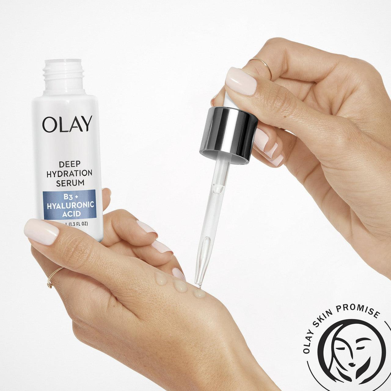 Olay Deep Hydration Serum with Vitamin B3+ Hyaluronic Acid, 1.3 Oz